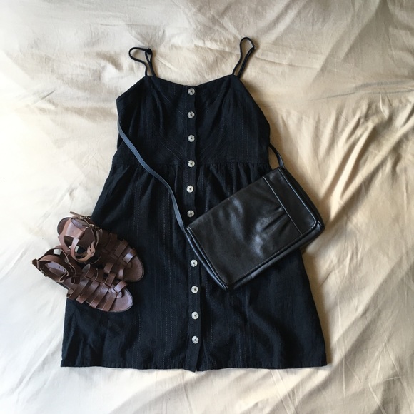 Button Down Little Black Dress - Picture 3 of 10